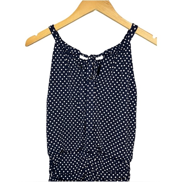 Saint Tropez West Navy and White Polka Dot Dress size 4 - Picture 4 of 6